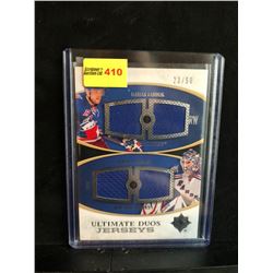 MARIAN GABORIK/HENRIK LUNDQVIST 2010-11 ULTIMATE DUOS JERSEYS 23/50