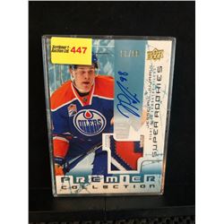 JESSE PULJUJARVI 2016-17 PREMIER COLLECTION SUPER ROOKIES AUTOGRAPH  GAME WORN JERSEY 50/99