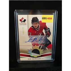 SAM REINHART 2014 UD TEAM CANADA JUNIORS AUTOGRAPH & GAME WORN JERSEY 108/125