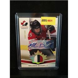 MELODIE DAOUST 2014 UD TEAM CANADA WOMEN AUTOGRAPH & GAME WORN JERSEY 134/199