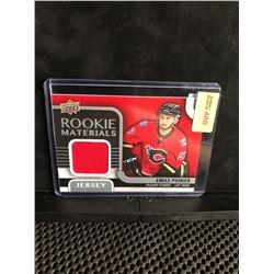 EMILE POIRIER 2015-16 UD ROOKIE MATERIALS GAME WORN JERSEY SERIES 2