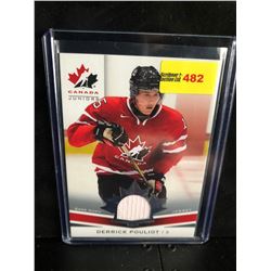 DERRICK POULIOT 2014 UD TEAM CANADA JUNIORS GAME WORN JERSEY