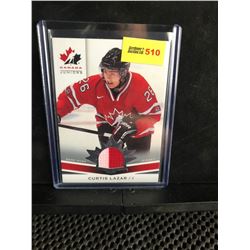 CURTIS LAZAR 2014 UD TEAM CANADA JUNIORS GAME WORN JERSEY