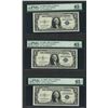 Image 1 : Lot of (3) Consecutive 1935E $1 Silver Certificate STAR Notes PMG Gem Unc. 65EPQ