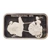 Image 1 : 1974 Thanksgiving Madison Mint 1 oz .999 Fine Silver Art Bar