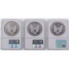 Image 2 : Lot of 1996-1998 $1 American Silver Eagle Coins NGC MS69