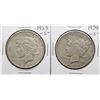 Image 1 : Lot of 1923-S & 1934-S $1 Peace Silver Dollar Coins