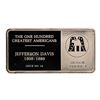 Image 2 : 500 Grain Sterling Silver Franklin Mint 100 Greatest Americans Ingot