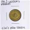 Image 1 : PH.J Seiter's Market Civil War Token