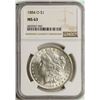 Image 1 : 1884-O $1 Morgan Silver Dollar Coin NGC MS63