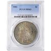 Image 1 : 1882 $1 Morgan Silver Dollar Coin PCGS MS63 Amazing Toning