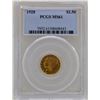 Image 1 : 1928 $2 1/2 Indian Head Quarter Eagle Gold Coin PCGS MS61