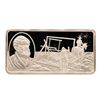 Image 1 : 500 Grain Sterling Silver Franklin Mint 100 Greatest Americans Ingot