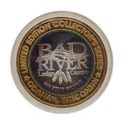 .999 Silver Bad River Lodge Casino Odanah, WI $10 Limited Edition Gaming Token