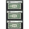 Image 2 : Lot of (3) Consecutive 1935D $1 Silver Certificate Notes PMG Gem Uncirculated 66