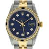 Image 2 : Rolex Men's Two Tone 14K Blue Diamond & Sapphire Datejust Wristwatch