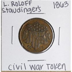 1863 L. Roloff Staudinger's Civil War Token