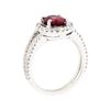 Image 4 : 18KT White Gold 1.74 ctw Ruby and Diamond Ring