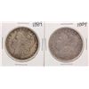 Image 1 : Lot of (2) 1889 $1 Morgan Silver Dollar Coins