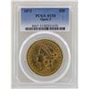 Image 1 : 1873 Open 3 $20 Liberty Head Double Eagle Gold Coin PCGS AU53