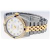 Image 4 : Rolex Mens Two Tone 14K White Diamond & Sapphire Datejust Wriswatch