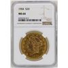 Image 1 : 1904 $20 Liberty Head Double Eagle Gold Coin NGC MS64