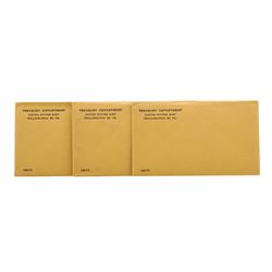 Lot of (3) Original 1960 (5) Coin Proof Sets Unopened