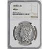 Image 1 : 1893-CC $1 Morgan Silver Dollar Coin NGC VF20