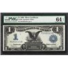 Image 1 : 1899 $1 Black Eagle Silver Certificate Note Fr.236 PMG Choice Uncirculated 64EPQ