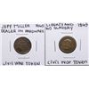 Image 1 : Lot of (2) 1863 Civil War Tokens