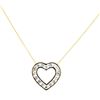 Image 1 : 14KT Yellow Gold 1.50 ctw Diamond Heart Pendant with Chain