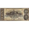 Image 1 : 1863 $10 Confederate States of America Note