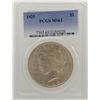 Image 1 : 1925 $1 Peace Silver Dollar Coin PCGS MS63