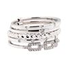 Image 1 : 14KT White Gold 0.20 ctw Diamond Stackable Band