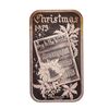 Image 1 : 1973 Christmas Madison Mint 1 oz .999 Fine Silver Art Bar