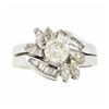 Image 1 : 14KT White Gold 1.20 ctw Diamond Ring