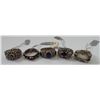 5 Sterling Silver & Stone Rings