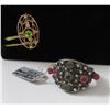 Image 1 : Emerald & Ruby Ring w/14K Pin