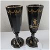 Image 10 : 2 Black Amethyst Goblets