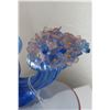 Image 9 : Irradiated Murano Pedestal Compote w/2 Candleholders