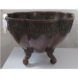 Antique Japanese Bronze Footed Bowl