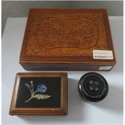 3 Finely Inlaid Boxes