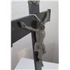 Image 16 : Antique Metal Religious Crucifix on Stand