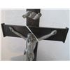 Image 3 : Antique Metal Religious Crucifix on Stand