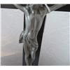 Image 5 : Antique Metal Religious Crucifix on Stand
