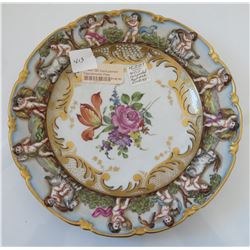 German Capodimonte-style Porcelain Plate