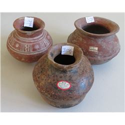 3 Pre-Columbian Ollas