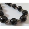 Image 2 : Sterling Silver & Onyx Stone Bead Necklace