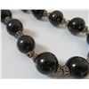 Image 3 : Sterling Silver & Onyx Stone Bead Necklace