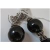Image 4 : Sterling Silver & Onyx Stone Bead Necklace